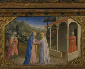 Maria besucht Elisabeth (Altarretabel mit 5 Predellatafeln aus dem Marienleben)