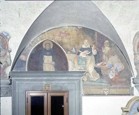 The Miraculous Discovery of the Key to the Belt of St. Antoninus, lunette von Fra Beato Angelico