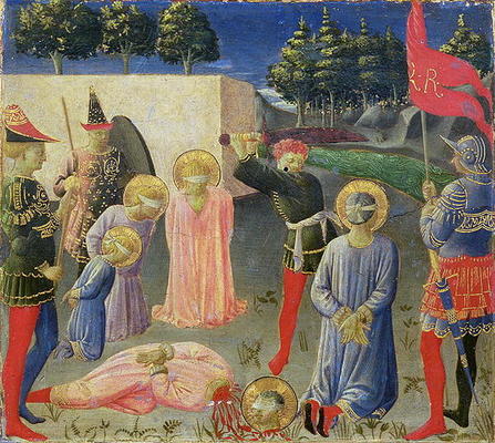 The Beheading of St. Cosmas and St. Damian, from the predella of the Annalena altarpiece, c.1434 (te von Fra Beato Angelico