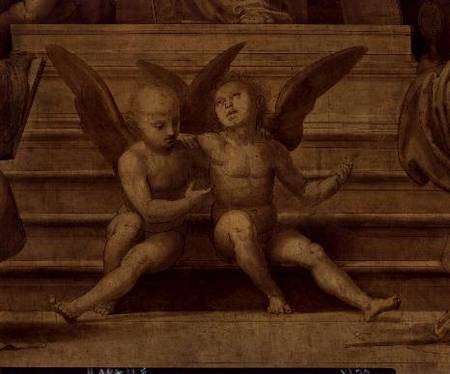 Detail of two angels from Palazzo del Gran Consiglio von Fra Bartolommeo