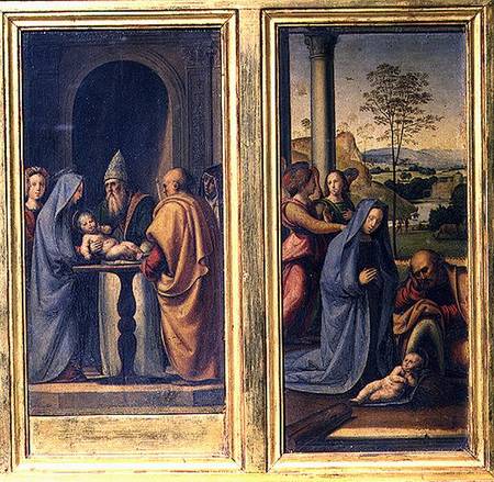 Presentation in the Temple and the Nativity von Fra Bartolommeo