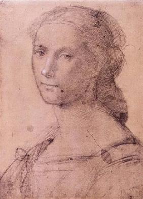 Portrait of a young woman (chalk on paper)