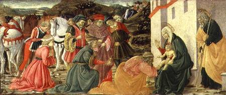 The Adoration of the Magi, a predella panel von Fra Diamante