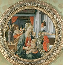 Madonna mit dem Kind und Szenen aus dem Leben der Hl. Jungfrau.