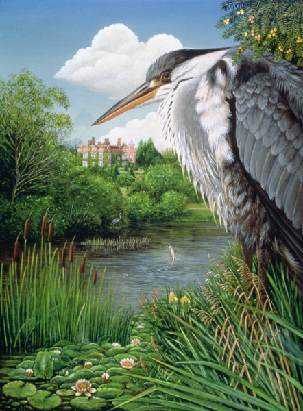Herons at Chilham von Frances Broomfield