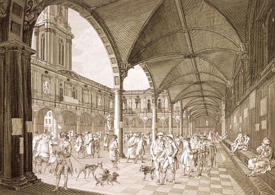 Interior of the Royal Exchange, London von Francesco Bartolozzi