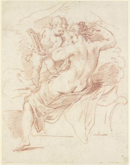 Toilette der Venus, Amor als Spiegelhalter von Francesco Bartolozzi