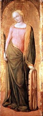 St. Catherine of Alexandria (tempera on panel) 1890