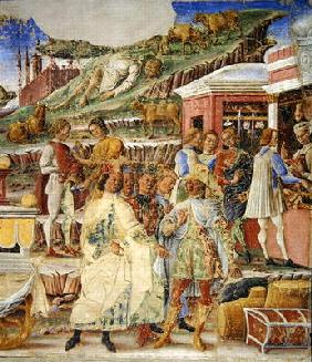 The Triumph of Mercury: June, from the Room of the Months, c.1467-70 (fresco) (detail) 19th