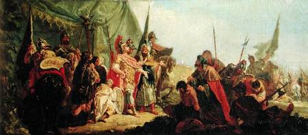 Alexander the Great (356-23 BC) and Porus von Francesco Fontebasso