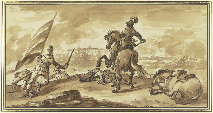 Vorpostengefecht zwischen Reitern und Fußsoldaten von Francesco Giuseppe Casanova