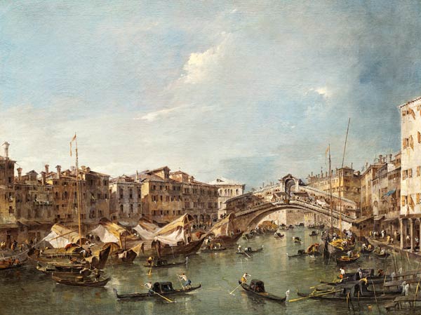 Grand Canal with the Rialto Bridge, Venice von Francesco Guardi