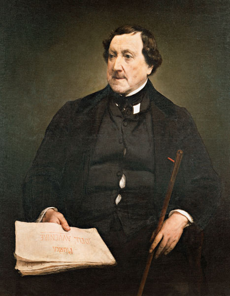 Porträt von Komponist Gioachino Antonio Rossini (1792-1868) von Francesco Hayez