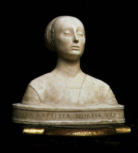 Battista Sforza, Duchess of Urbino, bust von Francesco  Laurana