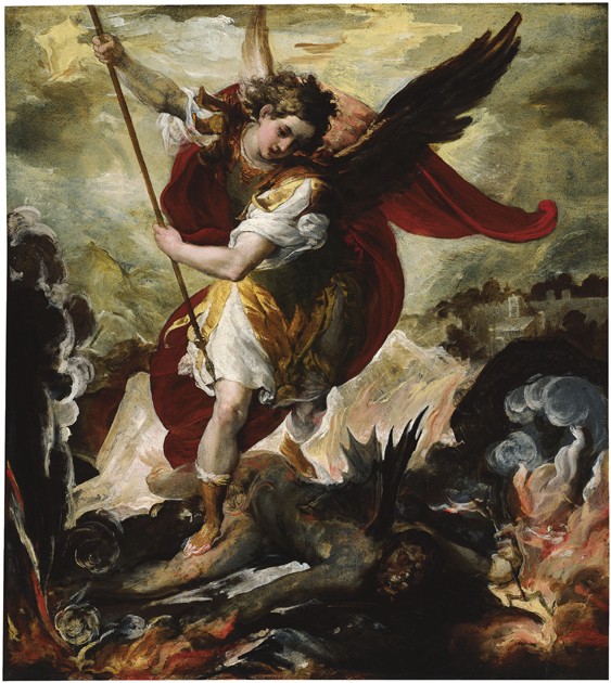 Der Erzengel Michael erschlägt den Satan von Francesco Maffei