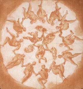 Tanz der Horen, Entwurf für das zentrale Plafondbild der Galerie d´Ulysse in Fontainebleu