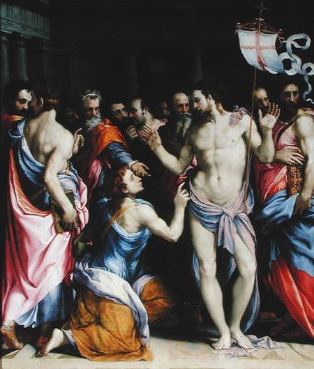 The Incredulity of St. Thomas von Francesco Salviati