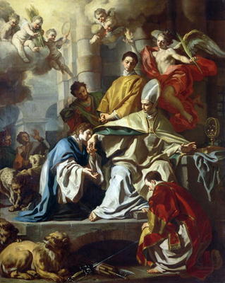 St. Januarius visited in prison by Proculus and Sosius von Francesco Solimena