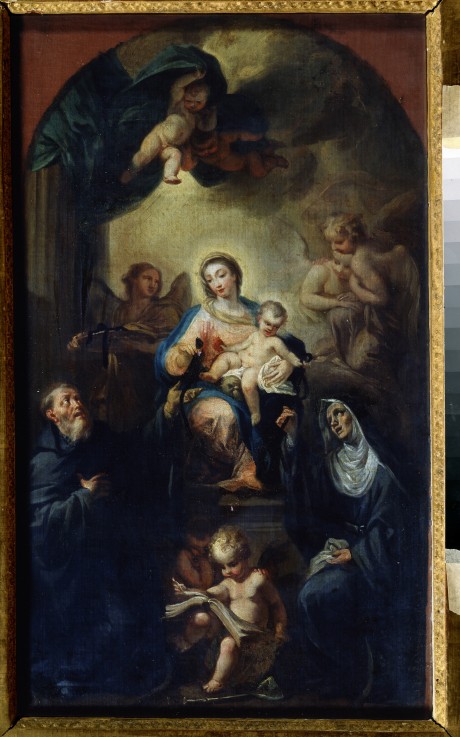 Madonna und Kind mit Heiligen von Francesco Trevisani