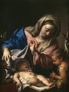Maria mit dem Kinde und dem kleinen Johannes 1708
