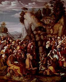Moses schlägt Wasser aus dem Felsen von Francesco Umbertini