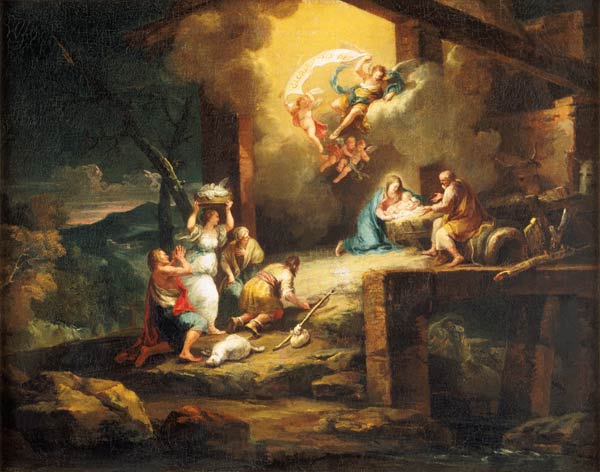 Geburt Christi mit Anbetung der Hirten von Francesco Zuccarelli