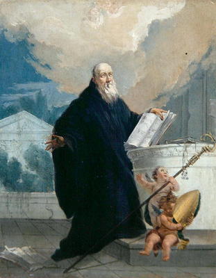 St. Benedict (oil on canvas) von Francesco Zugno