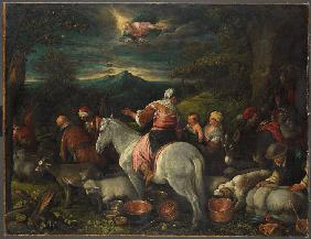 Abraham verlässt Haran 1592
