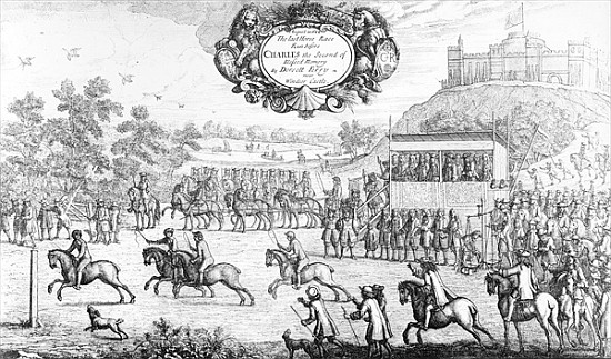 The Last Horse Race run before Charles the Second of Blessed Memory Dorsett Ferry, near Windsor Cast von Francis Barlow