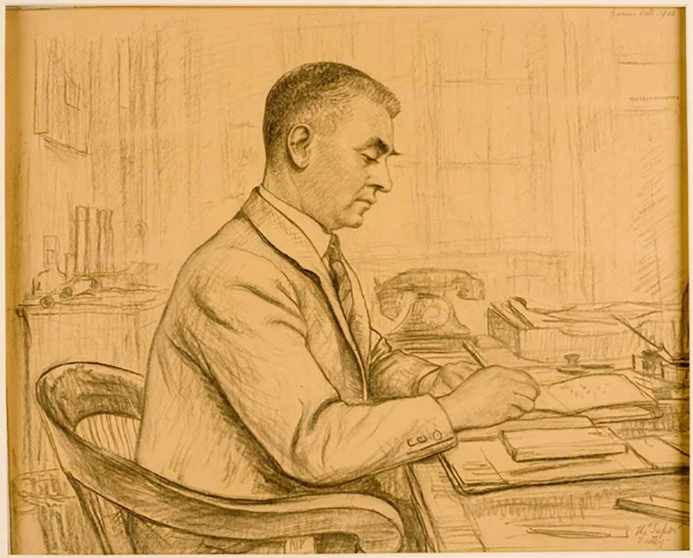 Der Superintendent, Birtley (Leonard S. Flatman) von Francis Dodd