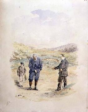 'Hand Over!', the end of a match c.1870  on