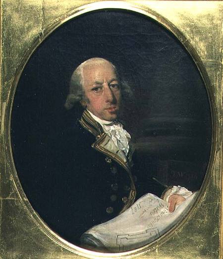 Portrait of Arthur Phillip (1738-1814), Commander of the First Fleet in 1788, founder and first Gove von Francis Wheatley