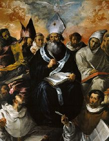 Der hl. Basilius diktiert seine Lehre von Francisco de Herrera d.Ä.