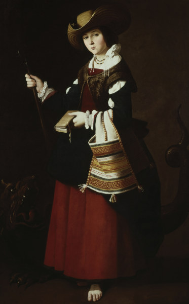 F.de Zurbarán / St. Margaret / 1635-1640 von Francisco de Zurbarán (y Salazar)
