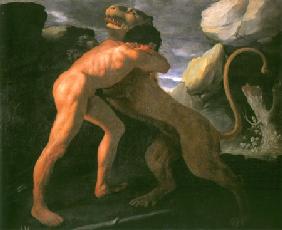 Herkules kämpft mit dem nemeischen Löwen 1634
