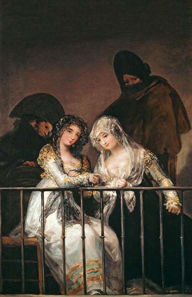 Majas auf einem Balkon von Francisco José de Goya