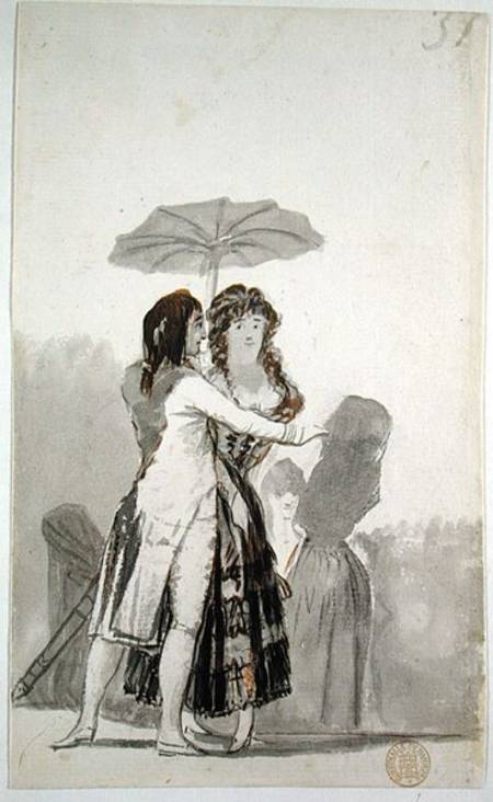Couple with a Parasol von Francisco José de Goya