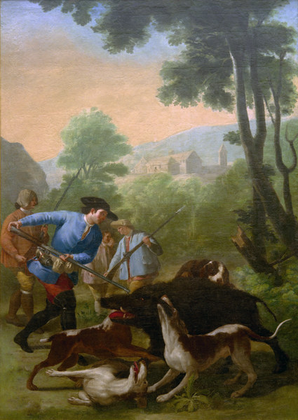 Die Eberjagd von Francisco José de Goya