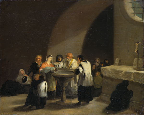 Eine Taufe von Francisco José de Goya