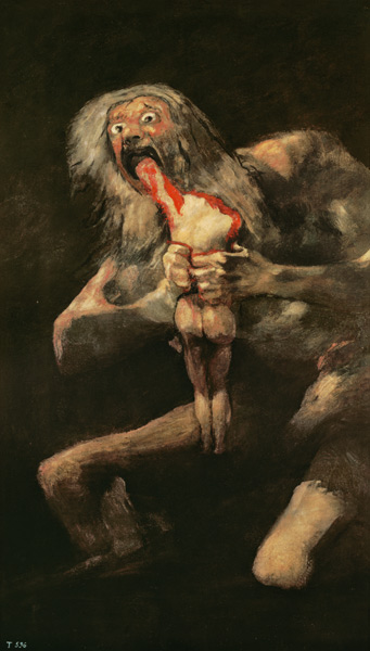 Saturn verschlingt eines seiner Kinder von Francisco José de Goya