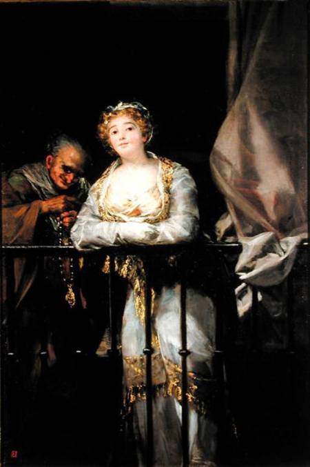 Maja and Celestina on a Balcony von Francisco José de Goya