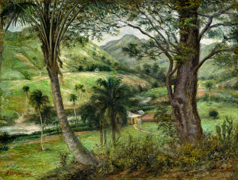 Berglandschaft von Guaraguao (Puerto Rico) von Francisco Oller y Cestero