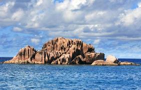 Granite rocks of saint pierre island