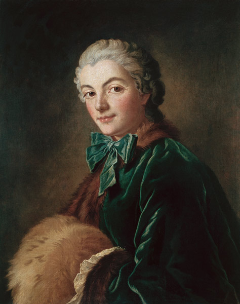 Junge Frau mit Muff von François Boucher