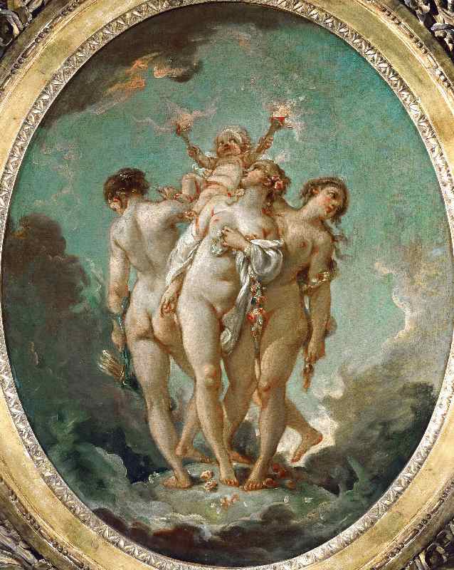 Die drei Grazien mit Amor Les Trois Grâces von François Boucher