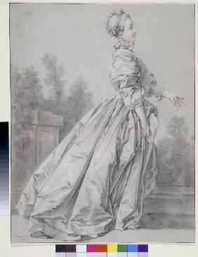 Frau im Profil, nach rechts gehend 1752