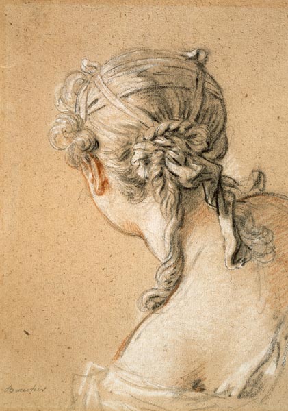 Head of a Girl from Behind von François Boucher