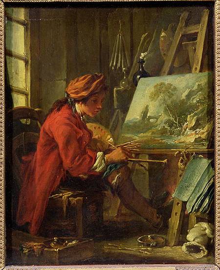 The Painter in his Studio von François Boucher