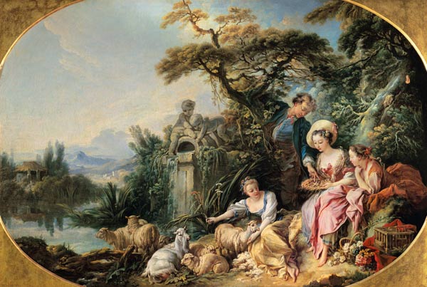The Shepherd's Gift or, The Nest von François Boucher