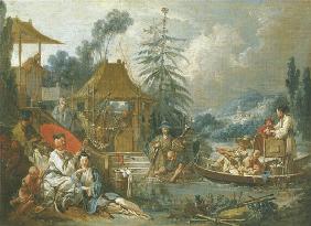 Fischende Chinesen 1742